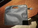 文件袋拉链手提办文包双层收纳袋商务办公资料袋B4防水会议公文袋投标档案事务包可定制logo印刷广告 藏青色1个【双层无侧宽】 实拍图