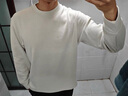 优衣库男装柔软针织摇粒绒圆领套头衫/长袖T恤479791 01 乳白色 S /165/84A 实拍图