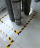 百舸 黑黄斜纹反光警示胶带 安全警戒线隔离带 斑马线胶带定位 5cm×45m 1卷装 CW339949 实拍图