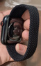 BHO【热销5万+】适用苹果手表表带apple iwatch s10/s11表带s9/se3/2单圈编织表带s8/7尼龙女士男生款 木炭黑色 44/45/46mmXS码-腕围150-160mm 实拍图