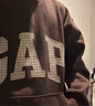 盖璞（GAP）男女装碳素软磨抓绒格纹logo连帽卫衣上衣609221 棕色 M (170/92A)亚洲尺码 实拍图