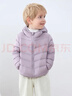 鸭鸭（YAYA）儿童轻薄羽绒服短款小童中大童连帽男女童2023秋冬洋气童装外套 浅紫 140 实拍图