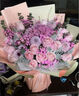 冉子花坊母亲节鲜花速递粉玫瑰百合向日葵混搭花束生日礼物同城配送 韩式粉玫瑰绣球花束 实拍图