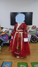 安妮优儿女童汉服冬款拜年服女宝中国风2026新款古装过年冬季儿童新年唐装 红色裙子+披风 130 实拍图