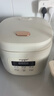 半球电饭煲 电饭锅迷你饭煲1-3-4-6人 家用陶瓷釉内胆智能预约煲汤煮米饭电饭锅带蒸笼 3L 【奶油白】陶瓷釉智能方煲 实拍图