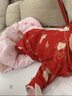 全棉时代宝宝过年拜年衣服婴儿针织连体衣新生儿喜庆红色服 神兽护岁 66码 实拍图