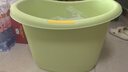 奔麦【送货到门】儿童泡澡桶沐浴桶洗澡盆宝宝洗澡桶婴儿游泳桶家用坐 【特大号】(0-15岁适用)绿 实拍图