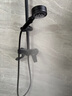 四季沐歌（MICOE）黑色增压淋浴花洒喷头套装 浴室淋浴头花洒手持花洒三件套HS125 实拍图
