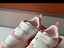 基诺浦 冬季男女儿童软底舒适学步鞋 1-5岁潮流百搭宝宝机能鞋GY1662 亮白/粉色/桃子橙 25.5 160mm 适合脚长156-165mm 实拍图