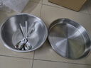 凌丰304不锈钢餐盘子菜碟家用菜盘家用圆盘加厚碟子骨碟菜盆 汤盆-外径24cm 实拍图