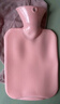 热水袋暖水袋注水大姨妈热敷暖肚子灌水暖手宝冲水暖手袋大号暖脚 樱花粉1000ml 【配超柔布套】 实拍图