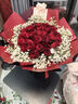 幽客玉品情人节鲜花速递红玫瑰花束表白送女友老婆生日礼物全国同城配送 33朵红玫瑰花束—女王款 实拍图