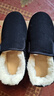 3514保暖羊毛布鞋老人鞋套脚款男士爸爸鞋冬季加厚棉鞋 黑色 40  实拍图