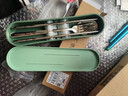 美厨（MAXCOOK）316L不锈钢筷子勺子叉子餐具套装 便携式筷勺四件套 绿MCGC1061 实拍图