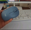 罗技（Logitech）M221无线鼠标 办公鼠标 静音鼠标 笔记本台式机家用带USB接收器 多色可选 M221-雾霭蓝＋【鼠标垫多选一】 实拍图