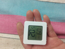 温湿度计婴儿房室内家用车内电子温湿度计迷你便携高精度传感器可壁挂 智能温湿度计-白色小巧*1 实拍图
