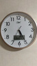 康巴丝（Compas）挂钟客厅静音走时卧室简约日历石英钟表挂墙时钟 c2855Y 金色26cm 实拍图