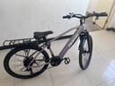 飞鸽26寸锂电池电动车助力电动自行车禧玛诺变速碟刹超长续航电瓶车新国标通勤代步山地车 F58深空灰-辐条轮/速度传感 6Ah-约电动续航24KM 实拍图