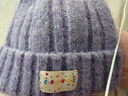 CACUSS帽子女冬季加厚保暖毛线帽可爱猫耳朵针织帽防寒套头帽 紫色 实拍图