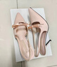 CHARLES&KEITH缎面蝴蝶结尖头高跟凉鞋女生日礼物新年礼物送女友CK1-60361556 Light Pink浅粉色 38 实拍图