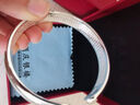 顺庆银楼 银手镯心经男士光面实心女士999足银加厚镯子送自己新年礼物 B86 光面60克加厚手镯5.8+证书 实拍图