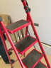 忆琳居梯子家用安全人字梯折叠伸缩多功能楼梯便捷扶梯加厚安全步梯红六 实拍图