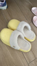 朴西冬季防水可拆卸棉拖鞋女士保暖室内厚底防滑可外穿 香蕉黄 38-39 实拍图