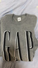 盖璞（GAP）男女装春款印花logo抓绒圆领卫衣合身上衣美版 灰色 645634 XS 美码 S亚洲码175/88A 实拍图