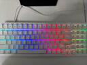 RK98 机械键盘有线键盘游戏键盘100键98配列RGB背光电脑键盘热插拔键线分离白色茶轴 实拍图
