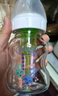布朗博士玻璃奶瓶 0-3月新生婴儿防胀气防呛 宽口径奶瓶150ml 萌兔 实拍图