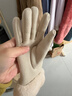 回力手套女士冬天骑行加绒加厚新款学生可爱防寒开电动车触屏保暖手套 米色【双倍加厚+指尖触屏】 均码 实拍图