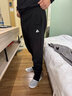 匹克针织运动裤男冬季跑步加绒梭织长裤休闲裤运动服男直筒裤束脚裤子 【秋冬加绒束脚裤4007】黑色 XL (180) 实拍图