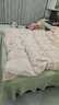 京东京造 220g牛奶绒四件套 A类秋冬加厚高克重法兰绒保暖双人床单枕套被套 1.8米床 蜜桃Milky 实拍图