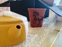 藏壶天下小容量宜兴紫砂壶纯手工刻绘功夫茶具原矿金黄段泥泡茶壶大口汉瓦 汉瓦壶 200ml 实拍图