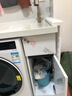 JOMOW蜂窝铝洗衣柜阳台一体台盆洗衣洗手脸池槽洗衣机柜滚筒伴侣浴室柜 95CM 右盆 奶茶色 送抽拉龙头 实拍图