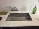 悍高（HIGOLD） 厨房水槽304不锈钢手工压纹大单槽家用台下洗菜盆家用洗碗槽水池 雅银75×43单槽【窄边款】 实拍图