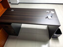 办公桌老板桌办公室桌简约现代员工位单人台式电脑桌子书桌 140*60奢野黑胡桃色+32桌厚 晒单实拍图