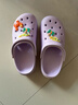 牧童儿童洞洞鞋男女童夏季新款软底室内洗澡拖鞋包头户外沙滩凉鞋小孩 冰岛紫 38 底标240/鞋内长23.5cm 实拍图