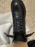 达芙妮女士马丁靴牛皮英伦风洋气小短靴冬季加绒皮靴雪地棉鞋子 实拍图