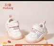 牧童学步鞋春秋季童鞋男童机能软底婴儿面包鞋革面女宝宝鞋 樱花粉17 实拍图
