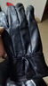 羊皮手套男士女士冬季加绒加厚保暖皮手套骑行开车摩托车薄款手套 100%羊皮加绒-女款 实拍图