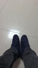 内泊（NEIBO）乳胶棉拖鞋男冬季天大码女士室内家居鞋防滑防臭橡胶软底羊毛蓝42 实拍图