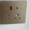 公牛（BULL）G12香槟金开关插座全屋套装暗装面板86型墙面带5孔空调墙壁五孔 一开双控五孔 实拍图