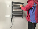 京东京造暖云Pro电热毛巾架智能款 碳纤维加热卫生间浴室烘干包安装太空灰 实拍图