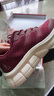 足力健老人鞋中老年轻便休闲散步鞋2431380J 女 酒红 40 实拍图