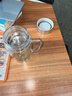 富光双层玻璃杯商务泡茶杯子大容量耐热办公水杯过滤带把银色320ml 实拍图