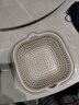 双层洗菜盆沥水篮水果盘吐骨碟客厅家用厨房洗水果篮子 圆角中号灰白【沥水网加盆】 实拍图