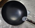 金存章丘炒锅铁锅无涂层家用炒菜锅圆底不易粘老式锻打熟铁锅已开锅 实拍图