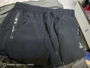 匹克泳裤男泳衣男防尴尬速干宽松平角沙滩裤双层温泉海边度假泳裤黑XL 实拍图