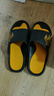 回力运动拖鞋男浴室内户外不易滑厚底凉拖鞋HL39391黑黄色39-40码 实拍图